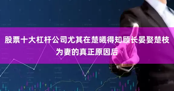 股票十大杠杆公司尤其在楚曦得知顾长晏娶楚枝为妻的真正原因后